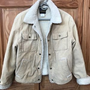 Dez Sherpa fleece lined corduroy jacket, size L